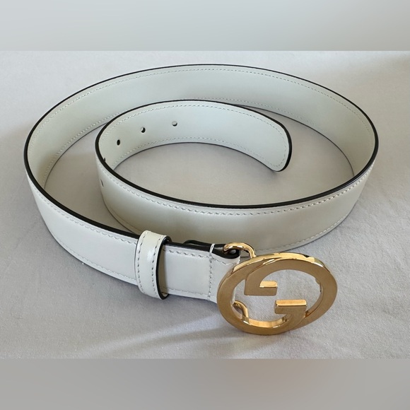 Gucci Blondie Ivory Leather Belt - Picture 1 of 10
